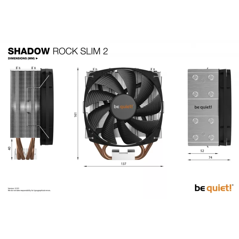 be quiet Shadow Rock ohut 2 CPU-jäähdytin
