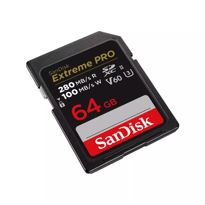WESTERN DIGITAL SanDisk PRO 64GB V60 UHS-II SD-kortit 280/100MB/s V60 C10 UHS-II