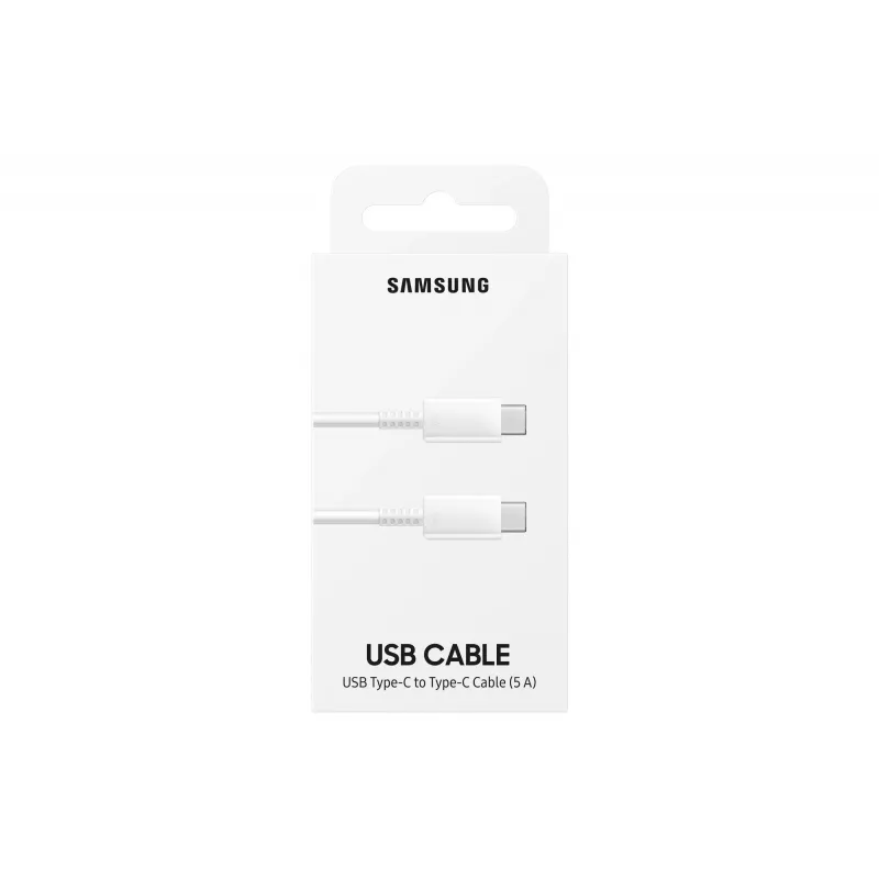Samsung EP-DN975 - USB-kaapeli - USB-C (M) - USB-C (M) - USB 2.0 - 1 m - USB-virtalähde (5A, 100 W) - valkoinen - Galaxy Note10, Note10+, Note10+