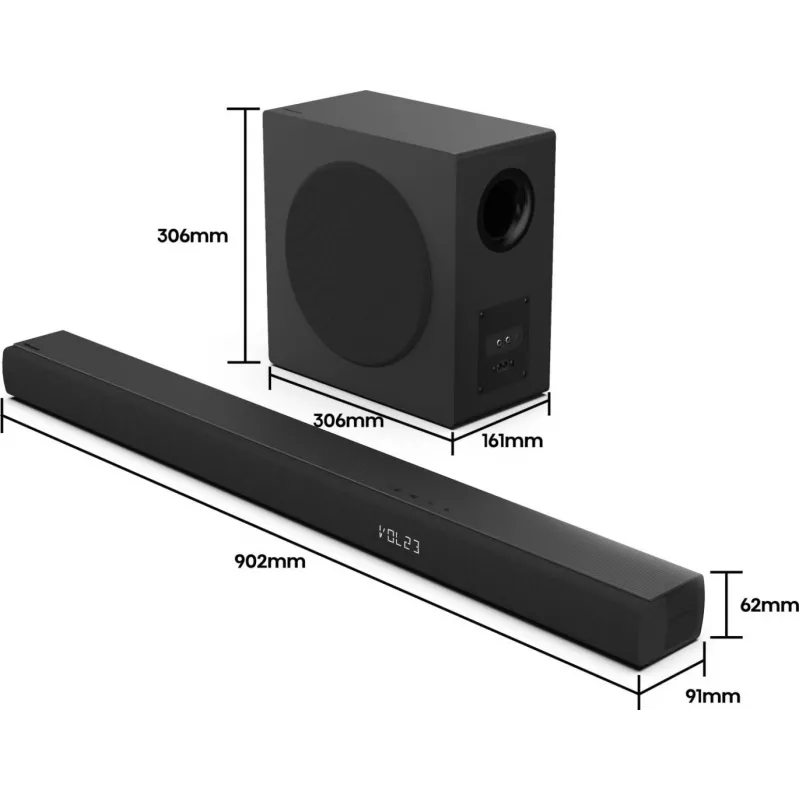 Hisense HS3100 musta 3.1 kanavaa 480 W