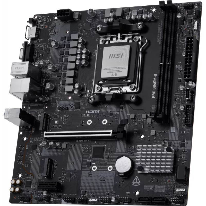 MSI PRO B840M-B emolevy AMD B840 AM5-kanta micro ATX