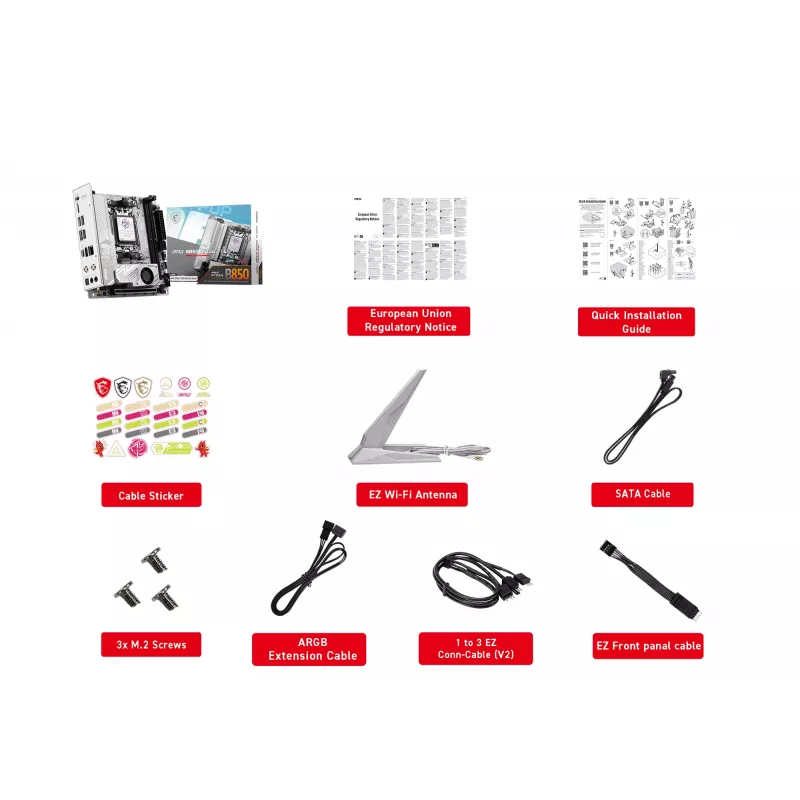 MSI B850I EDGE TI WIFI AMD B850 AM5-kanta mini ITX