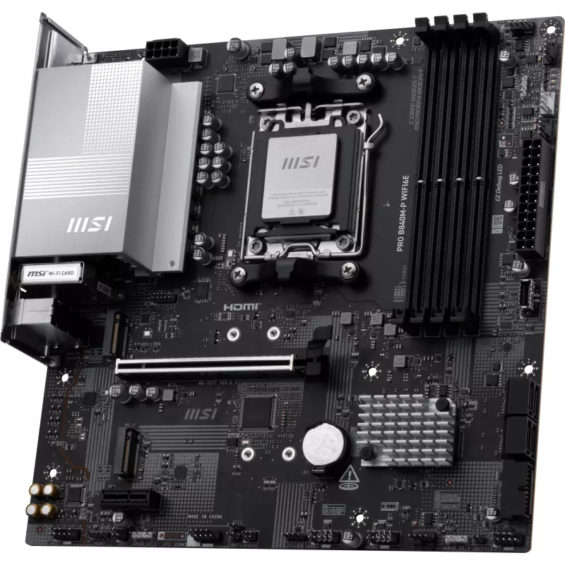 MSI PRO B840M-P WIFI6E emolevy AMD B840 AM5-kanta micro ATX