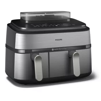 Philips 5000 series NA555/00 friteerauskeittolaite kaksinkertainen 9 L erillinen 2750 W kiertoilmakypsennin hopea