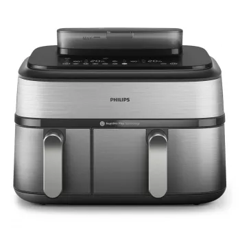 Philips 5000 series NA555/00 friteerauskeittolaite kaksinkertainen 9 L erillinen 2750 W kiertoilmakypsennin hopea