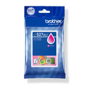 Brother alkuperäinen LC527XLM mustepatruuna suuri kapasiteetti - magenta, suuri (XL) kapasiteetti, magenta, pigmenttimuste, 1 kpl, 2000 sivua, yksittäispakkaus