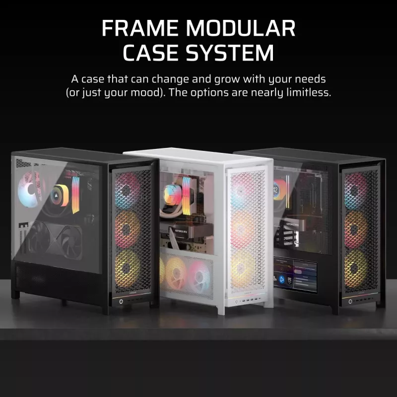 CORSAIR PC-kotelo - Frame 5000D RS ARGB High-Airflow Mid-Tower - valkoinen