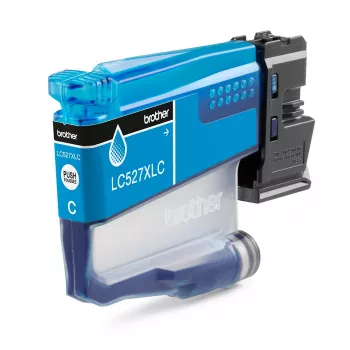 Mustekasetti Brother LC527XLC Cyan suuri kapasiteetti (pigmenttipohjainen, 2 000 sivua, yksittäispakkaus)