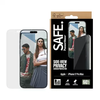 PanzerGlass SAFE. by ® 2-Way Privacy näytönsuoja iPhone 17 Pro Max | Ultra-Wide Fit w. EasyAligner