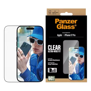 PanzerGlass näytönsuojakalvo iPhone 17 Pro Ultra-Wide Fit EasyAligner naarmunkestävä iskunkestävä