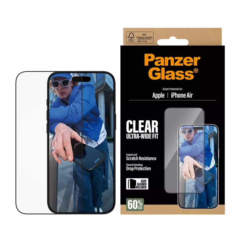 PanzerGlass ® näytönsuojakalvo iPhone Air | Ultra-Wide Fit EasyAlignerilla