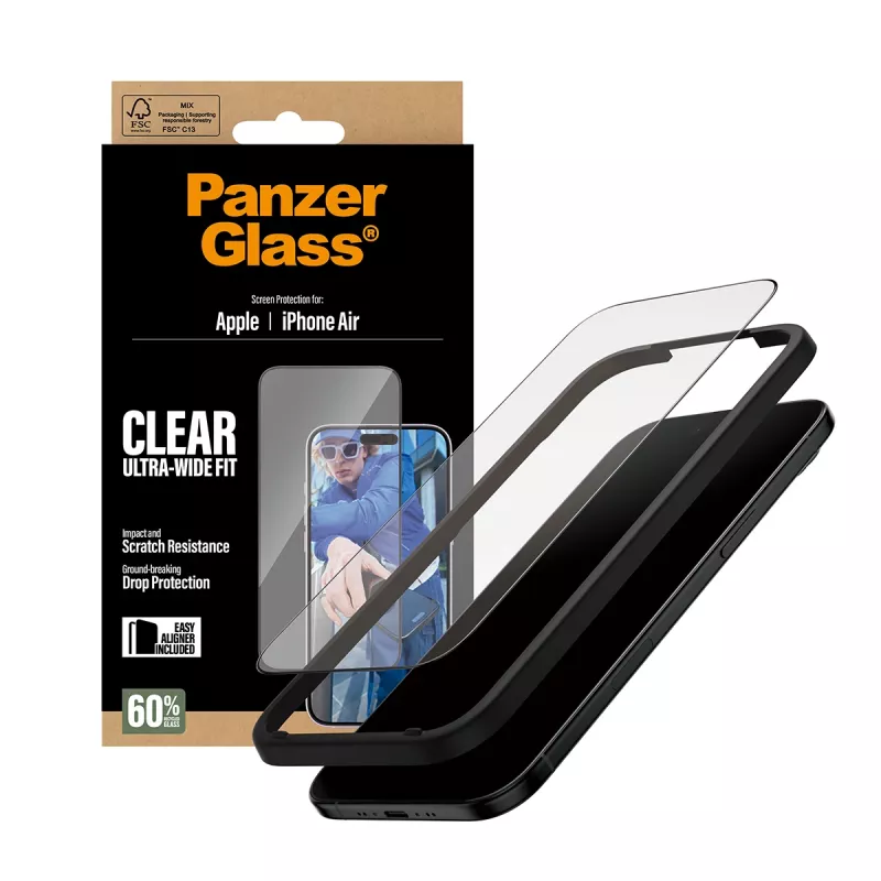 PanzerGlass ® näytönsuojakalvo iPhone Air | Ultra-Wide Fit EasyAlignerilla