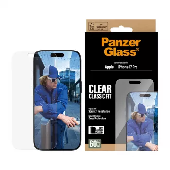 PanzerGlass iPhone 17 Pro Classic Fit EasyAligner näytönsuojakalvo, naarmunkestävä, iskunkestävä