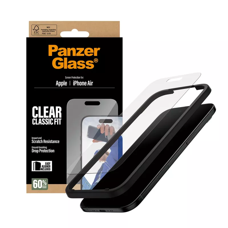 PanzerGlass® näytönsuojakalvo iPhone Air | Classic Fit EasyAlignerilla