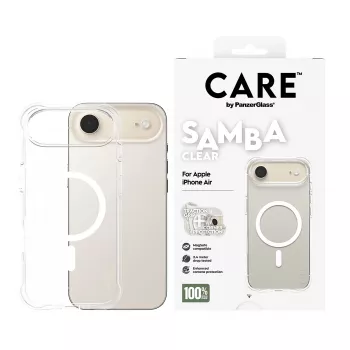 PanzerGlass CARE™ by ® Samba Case läpinäkyvä valkoisella MagSafe iPhone Air