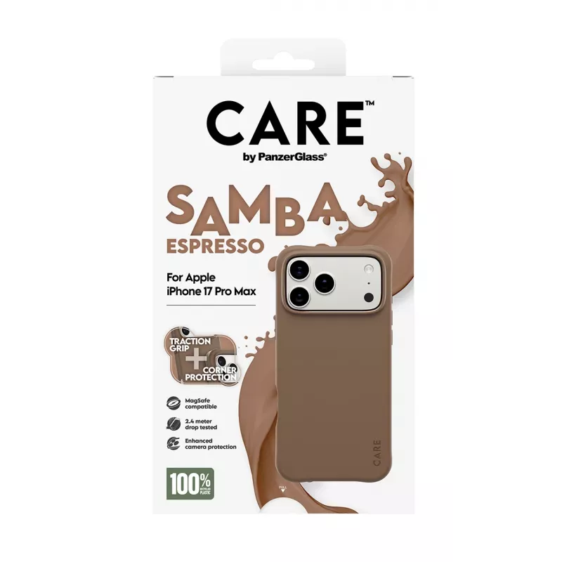 PanzerGlass CARE™ by ® Samba Case Espresso MagSafe-yhteensopiva iPhone 17 Pro Max