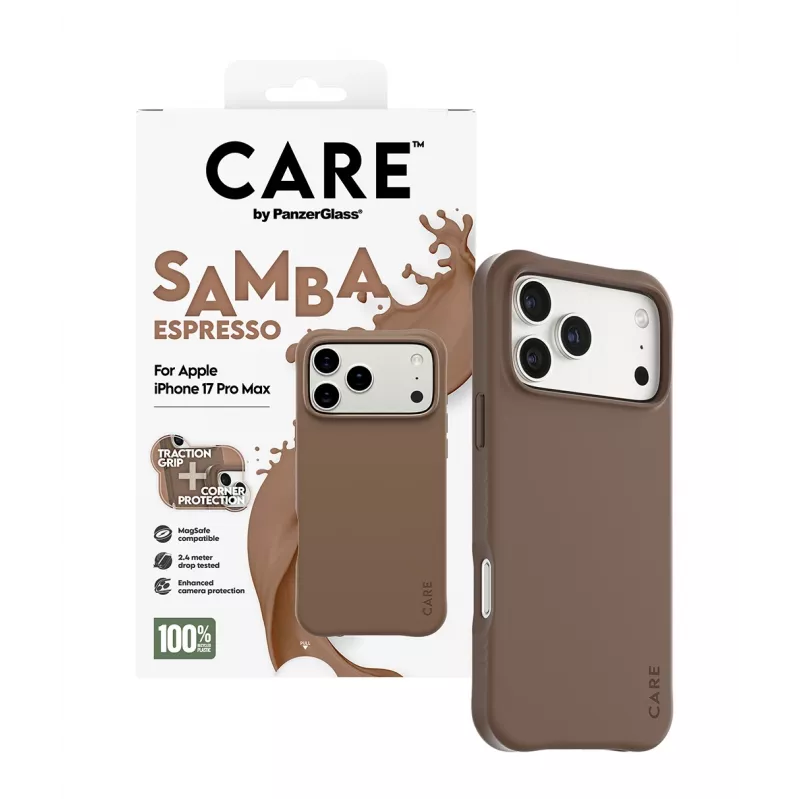 PanzerGlass CARE™ by ® Samba Case Espresso MagSafe-yhteensopiva iPhone 17 Pro Max