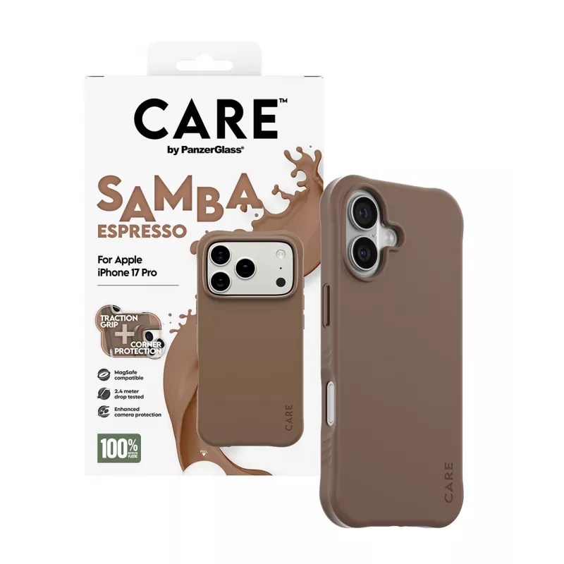 PanzerGlass CARE™ by ® Samba Case Espresso MagSafe iPhone 17 Pro