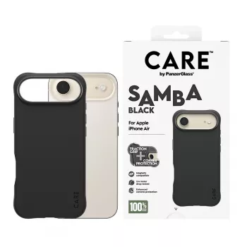 PanzerGlass CARE™ by ® Samba Case musta MagSafe iPhone Air