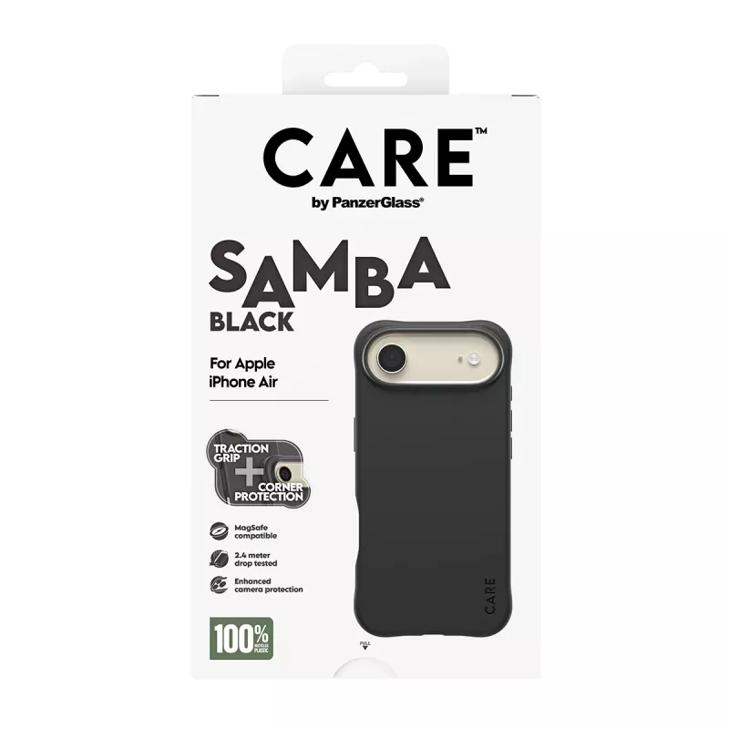 PanzerGlass CARE™ by ® Samba Case musta MagSafe iPhone Air