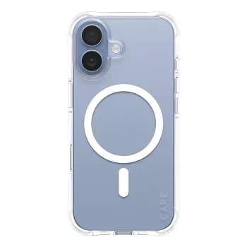 Suojakotelo PanzerGlass CARE by Fashionable Case Samba läpinäkyvä valkoisella MagSafe iPhone 17