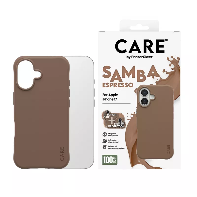 PanzerGlass CARE™ by ® Samba Case Espresso MagSafe-yhteensopiva iPhone 17