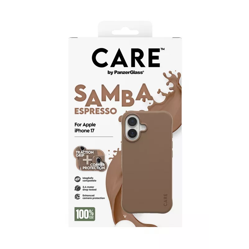 PanzerGlass CARE™ by ® Samba Case Espresso MagSafe-yhteensopiva iPhone 17