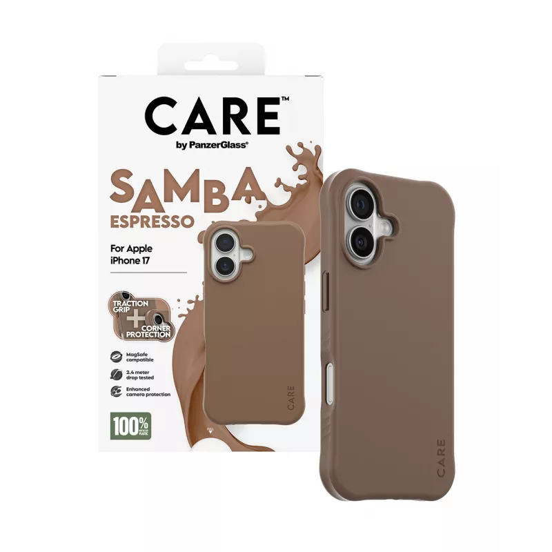 PanzerGlass CARE™ by ® Samba Case Espresso MagSafe-yhteensopiva iPhone 17
