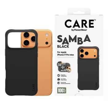 PanzerGlass CARE™ by ® Samba Case musta MagSafe-yhteensopiva iPhone 17 Pro Max