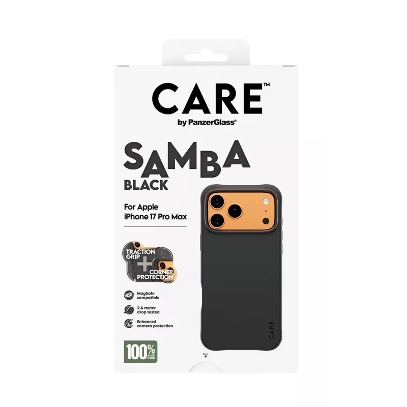 PanzerGlass CARE™ by ® Samba Case musta MagSafe-yhteensopiva iPhone 17 Pro Max