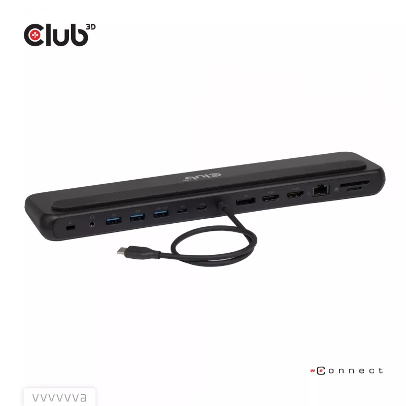 Telakointiasema club 3d CSV-2541 USB-C HDMI- ja DisplayPort-lähdöillä