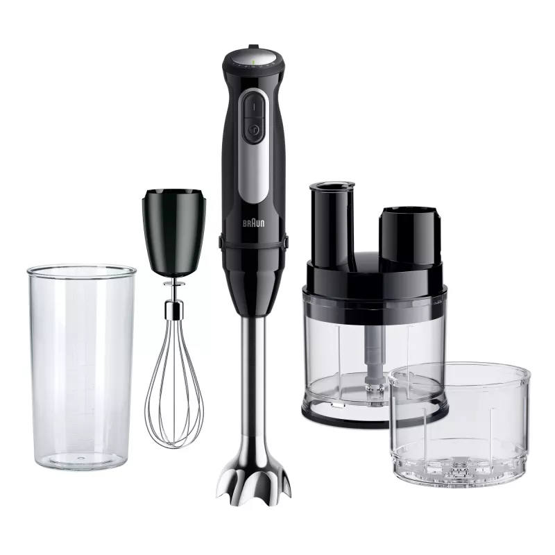 Braun MultiQuick 5 Pro MQ55755M sauvasekoitin 1000 W, 25+1 nopeutta, metallijalka, mittakannu, vispilä, musta