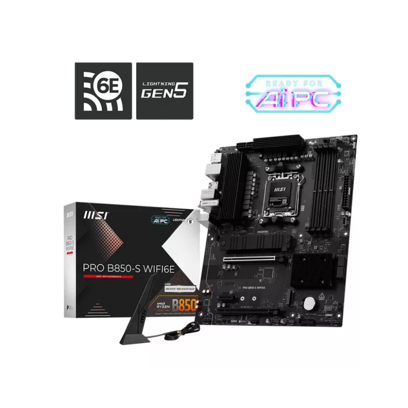 MSI PRO B850-S WIFI6E emolevy AMD B850 Socket AM5 ATX