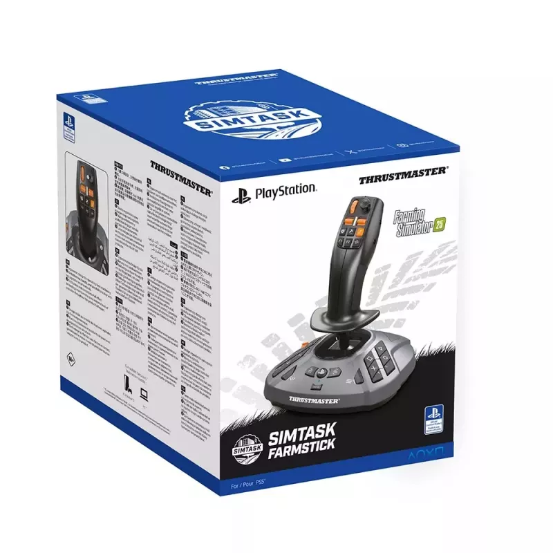 Thrustmaster SimTask FarmStick musta lentotikku analoginen / digitaalinen PC, PlayStation 5