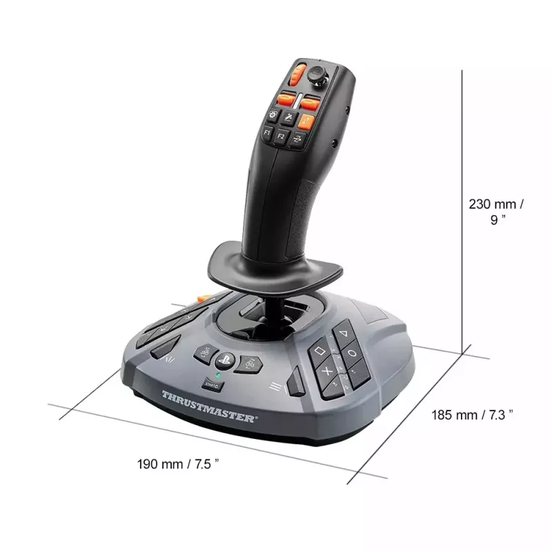 Thrustmaster SimTask FarmStick musta lentotikku analoginen / digitaalinen PC, PlayStation 5