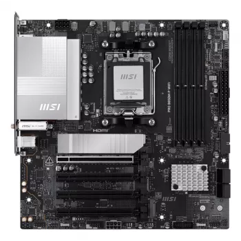Emolevy MSI PRO B850M-P WIFI micro ATX, AMD B850, Socket AM5, 4×DDR5 DIMM, 3×M.2, Wi‑Fi 7, 5Gb LAN