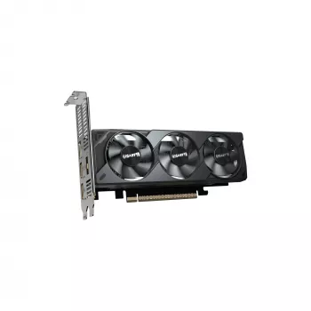 GIGABYTE GeForce RTX 5050 OC Low Profile 8G näytönohjain - 8 GB GDDR6, 128 Bit, PCI-E 5.0, 2587 MHz ydin kellotaajuus, 2 x DP, 2 x HDMI, NVIDIA DLSS 4, GV-N5050OC-8GL