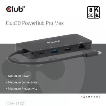 CLUB3D 9-1 Dual HDMI™ USB-C® keskitin PD3.0 100W