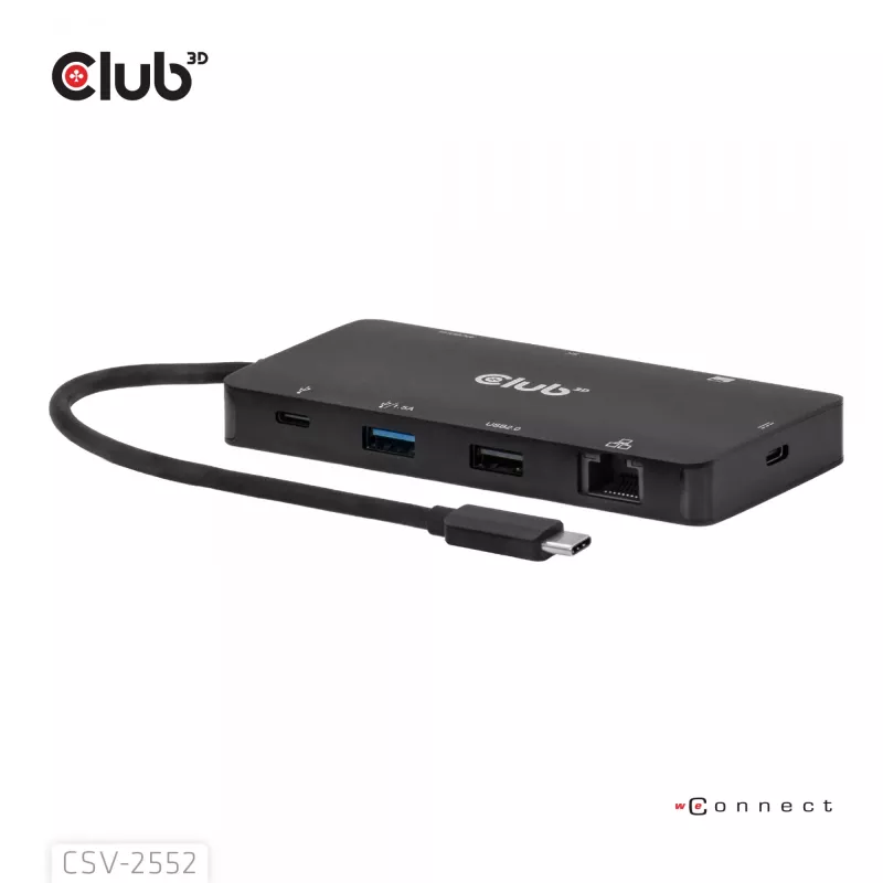 CLUB3D 9-1 Dual HDMI™ USB-C® keskitin PD3.0 100W