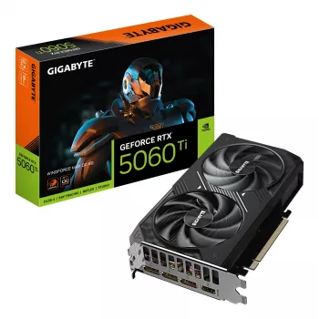GIGABYTE GeForce RTX 5060 Ti WINDFORCE MAX OC 8G näytönohjain - 8GB GDDR7, 128bit, PCI-E 5.0, 2587MHz ydin kellotaajuus, 3 x DP, 1 x HDMI, NVIDIA DLSS 4, GV-N506TWF2MAX OC-8GD
