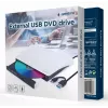 GEMBIRD ulkoinen USB DVD-asema, musta-valkoinen