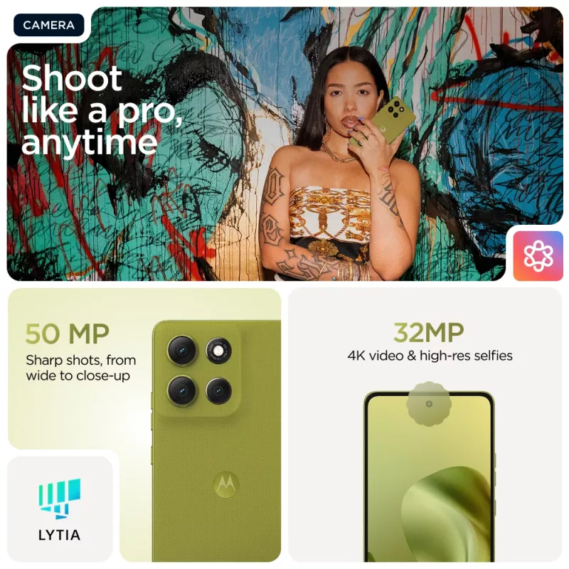 Motorola moto g86 power 5G 16,9 cm (6,67 inch) Dual SIM Android 15 USB Type-C 12 GB 256 GB 6720 mAh vihreä