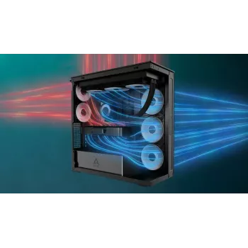 PC-kotelo ARCTIC Xtender (Mirror Black) Midi-Tower musta
