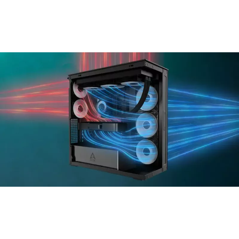 PC-kotelo ARCTIC Xtender (Mirror Black) Midi-Tower musta