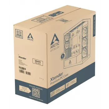 ARCTIC Xtender (valkoinen) Premium E-ATX -tietokonekotelo
