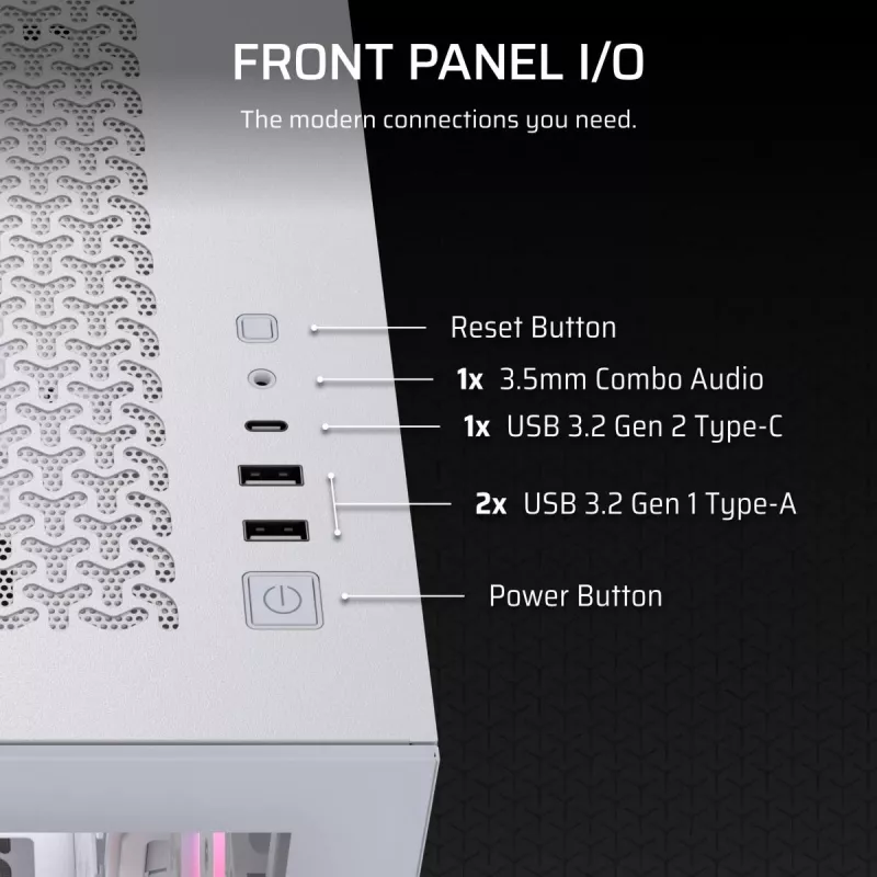 CORSAIR Midi Tower 3500X RS-R ARGB valkoinen