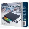 Gembird DVD-USB-031 ulkoinen ohut DVD-polttaja, USB-C / USB 3.1, musta