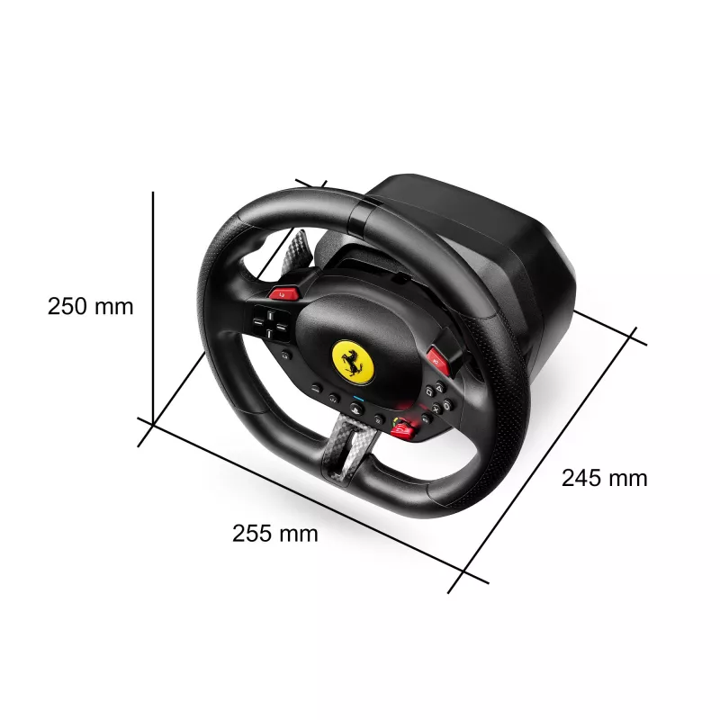 Thrustmaster T98-P FERRARI 296 GTB musta ratti + polkimet PC, PlayStation 4, PlayStation 5
