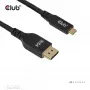 CLUB3D CAC-1563 videokaapeli-adapteri 2 m USB Type-C DisplayPort musta