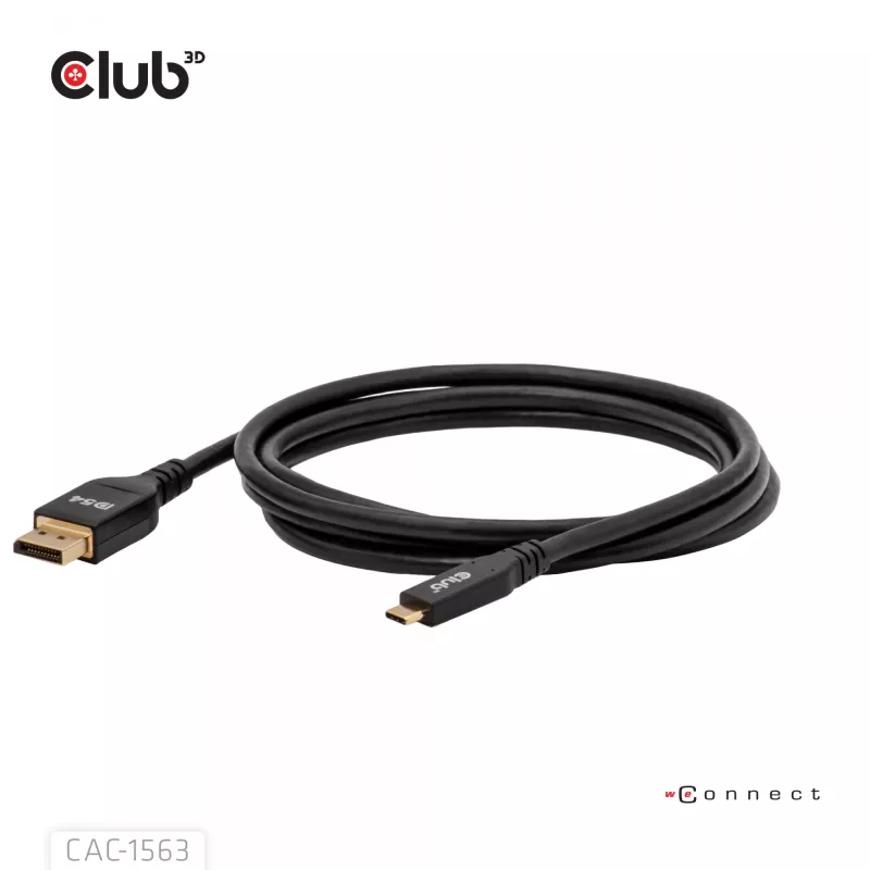 CLUB3D CAC-1563 videokaapeli-adapteri 2 m USB Type-C DisplayPort musta